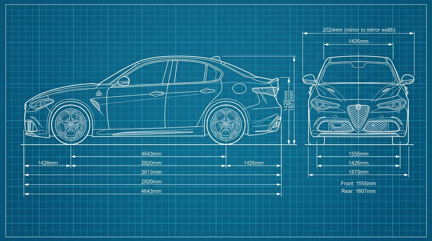 Blueprint de ingeniería para Alfa Romeo