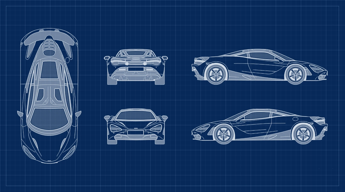 Blueprint de ingeniería para McLaren