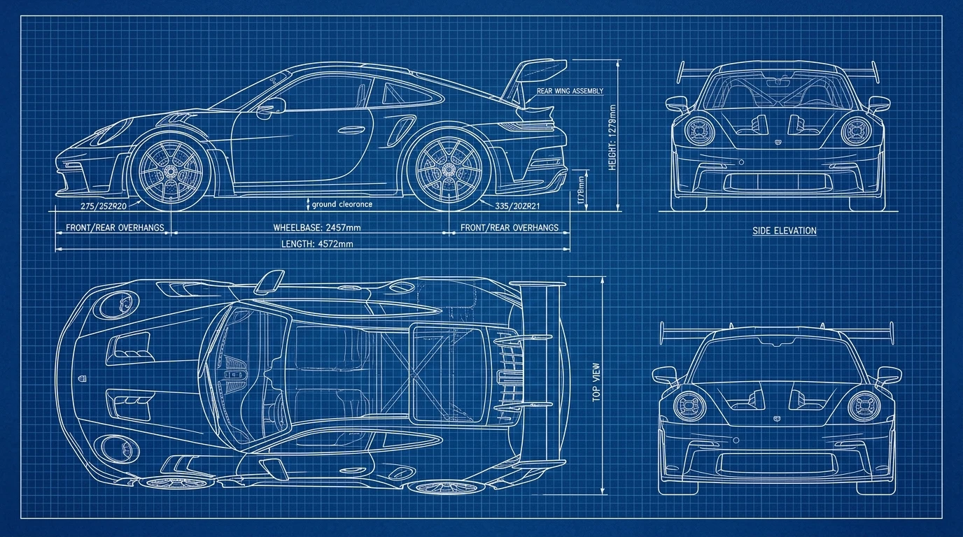 Blueprint de ingeniería para Porsche