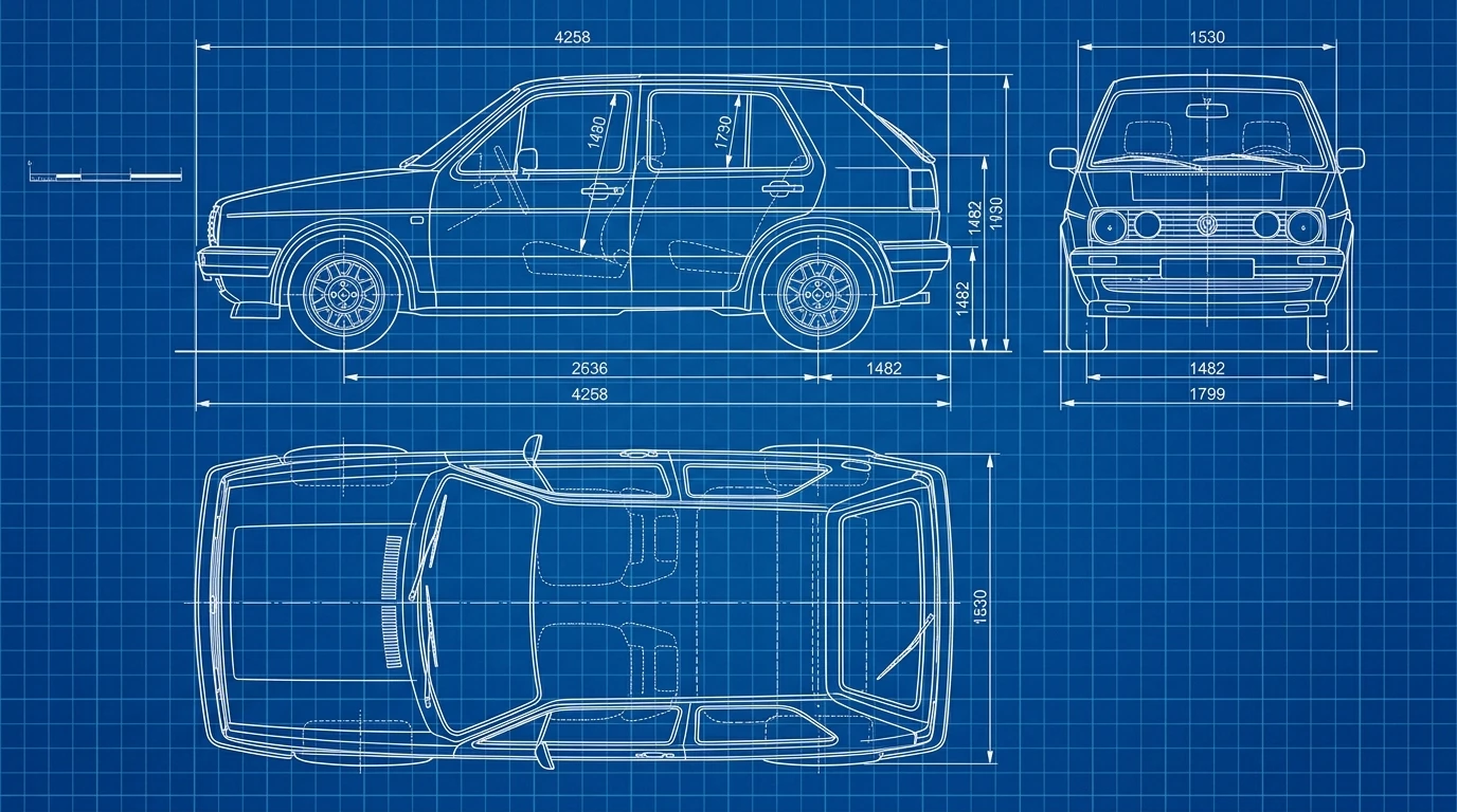 Blueprint de ingeniería para Volkswagen